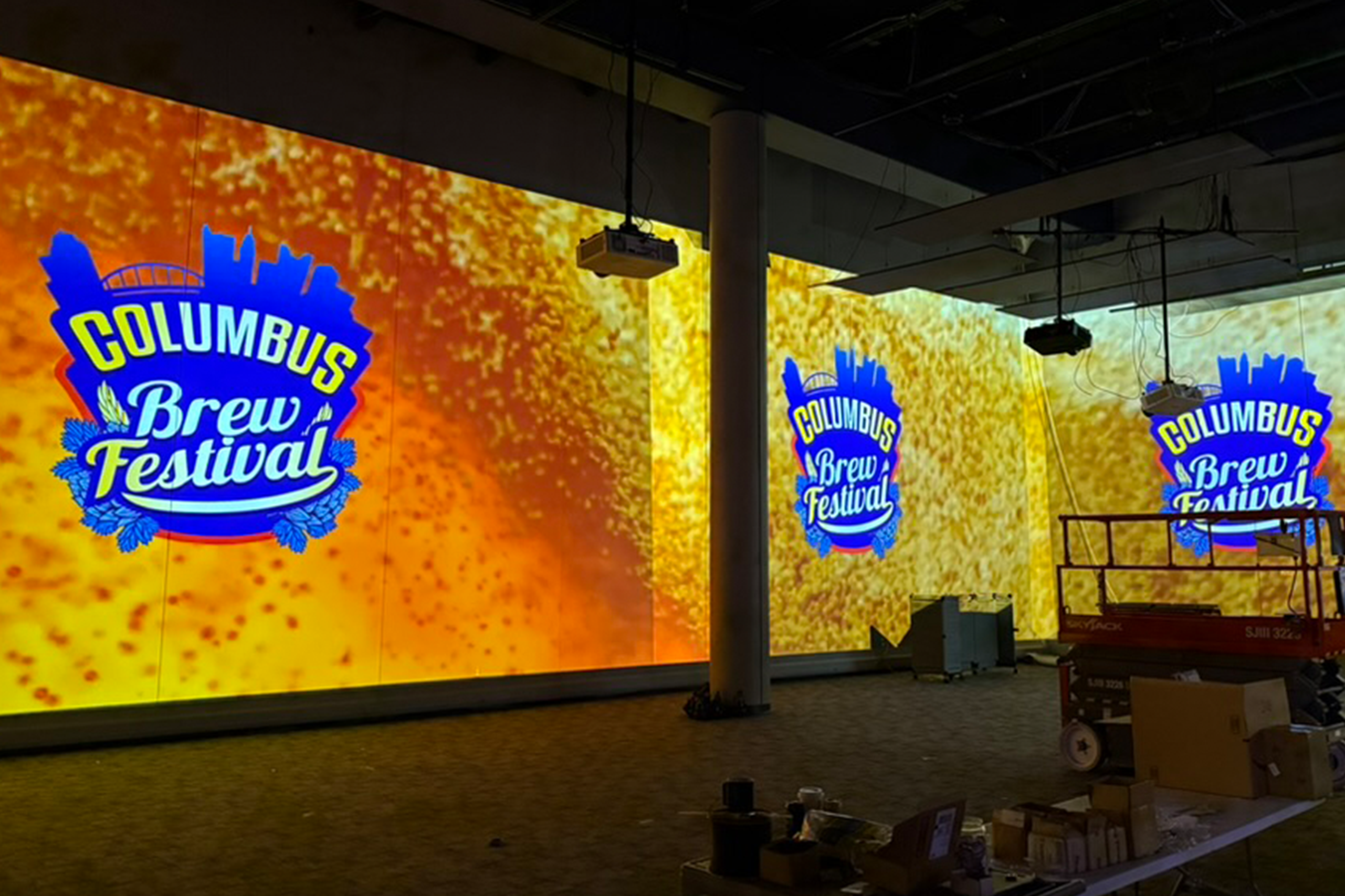 Fully immersive video walls for events.